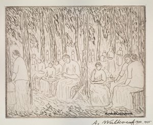 Pod dvěma stromy, 1900-1925. od Abraham Walkowitz