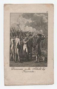 Dumouriez v bitvě u Neerwindenu, asi 1795 (rytina)