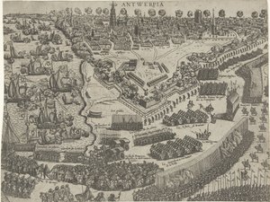 Příjezd vévody z Anjou do Antverp a přijetí princem Oranžským, 1582
