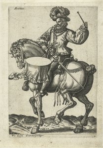 Německý buben na koni od Abraham de Bruyn (attributed to)