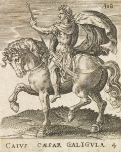 Caius Caesar Galigula z dvanácti Caesarů na koni, ca. 1565-1587, ca. 1565-1587.