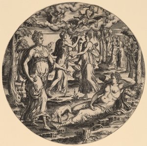 Diana a její nymfy v zahradě od Abraham de Bruyn