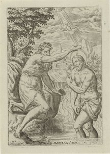 Křest Kristův Scény z Bible (název série) Biblia sacra (název série)
