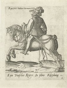 Německý jezdec od Abraham de Bruyn