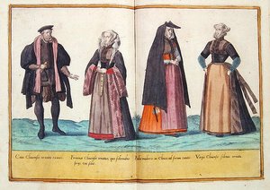 Kostýmy ze 16. století z knihy "Omnium Poene Gentium Imagines", vydané v Kolíně nad Rýnem. od Abraham de Bruyn