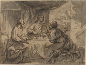 Večeře v Emauzích od Abraham van Diepenbeeck