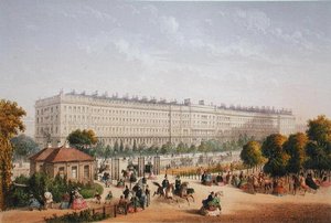 Hyde Park Gardens, cca 1862 (barevné lito)