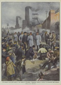 120 horníků zabitých požárem ve vestfálském dole, císař je svědkem pokusů?