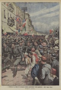 V Soluni se konala přehlídka italských kontingentů, které obdivovalo obyvatelstvo i spojenecká vojska.