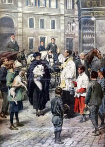 Zvláštní a starořímská tradice: požehnání zvířat přinesených před kostel San Antonio all