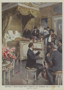 Radostná agónie, americký bankéř Walker se náhodou nevyléčitelně otrávil, umírá uprostřed hudby a květin od Achille Beltrame