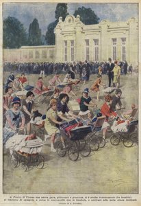 Ve vídeňském Prátru se nedávno konala nová, malebná a půvabná soutěž mezi dětmi. od Achille Beltrame