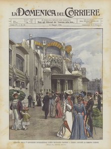 Zahájení 1. mezinárodní výstavy moderního dekorativního umění v Turíně, před Rotonda DOnore