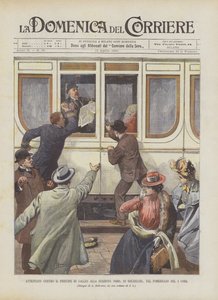 Útok proti princi z Walesu na Severním nádraží v Bruselu odpoledne 4. Corr od Achille Beltrame