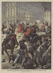 Anarchistický útok proti španělskému králi a prezidentu Loubetovi v Paříži v noci na nynějšího 1