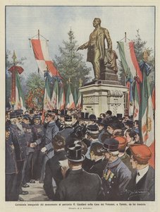 Slavnostní zahájení pomníku vlastence G Candianiho v Casa dei Veterani v Turate, který založil