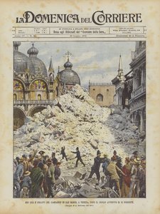 Co zbylo z Campanile di San Marco v Benátkách po zřícení, ke kterému došlo 14