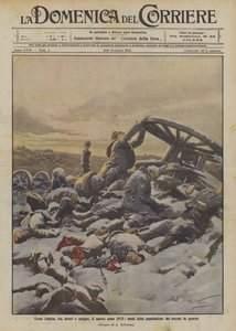 Jako sinitia, mezi bolestí a krví, nový rok 1915, polovina světové populace ve válce od Achille Beltrame