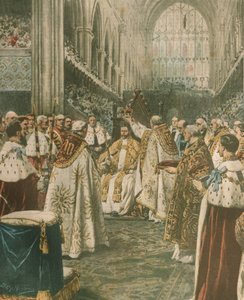 Ilustrace na obálce korunovace krále Jiřího V.; Londýn, Anglie od Achille Beltrame