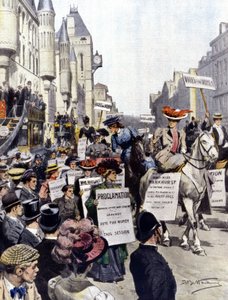 Demonstrace v Londýně v září 1908 od Achille Beltrame