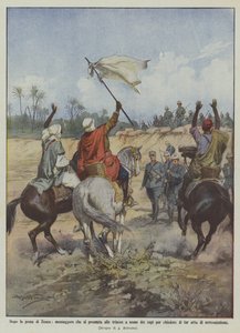 Po zajetí Zuary, posla, který se přichází do zákopů jménem vůdců zeptat? od Achille Beltrame