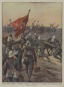Po vítězství Ain-Zary, nadšené přivítání soudruhů, kteří se vracejí s vlajkami?