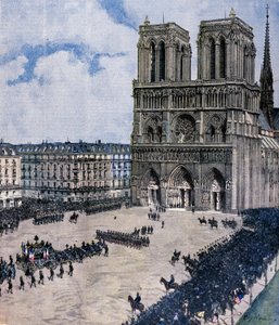 Pohřeb Felixe Faure v katedrále Notre Dame v Paříži v roce 1899 Ilustrace Achille Beltrame od Achille Beltrame