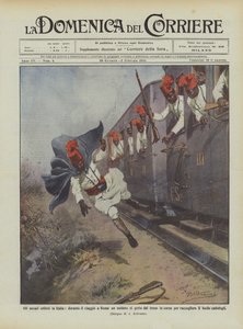 Eritrejský askari v Itálii, během cesty do Říma vyhazuje voják z vlaku na cestě do?