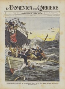 I Drammi Del Mare, posádka italského parníku Alfio zachráněná před norskou plachetnicí v Atlantiku