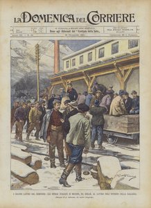 Velká díla Simplona, ​​Italští dělníci jdou, Z Iselle, K práci uvnitř galerie