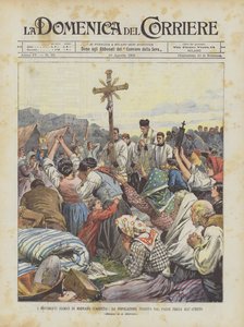 Seismické pohyby v Mignano (Caserta), Populace uprchlá ze země Modli se venku od Achille Beltrame