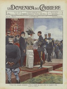 Královští princové slavnostně předávají medaile vojenským letcům za válku v Libyi v Turíně