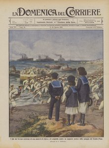 Jsou synové Sovereignů svědky vyloďovacího a dobyvatelského manévru proti domnělému nepříteli? od Achille Beltrame