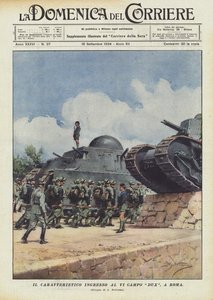 Charakteristický vchod do VI Campo Dux v Římě od Achille Beltrame