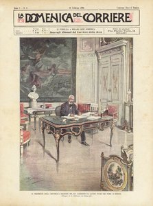 Prezident Francouzské republiky ve svém pracovním kabinetu několik hodin před svou smrtí od Achille Beltrame