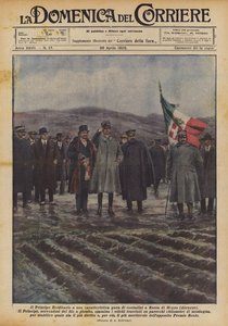 Korunní princ na charakteristickém zemědělském závodě v Rocca di Mezzo (Abruzzo)
