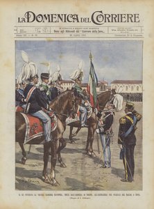 Doručí král starou slavnou vlajku, odstraněnou z turínské zbrojnice, dělostřelectvu v?