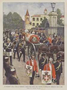 Převoz těla Umberta I° z Royal Villa na nádraží Monza, odpoledne 8. Corr
