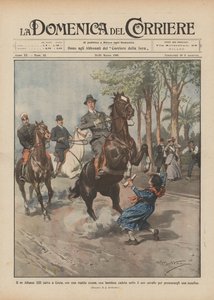 Zachrání král Alfonso XIII rychlým pohybem malou dívku, která spadla pod jeho koněm v Ceutě?