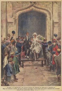 Skok? v manželství, zvláštní zvyk z vesnice Alnmouth v Anglii od Achille Beltrame