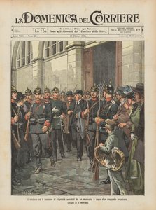 Starosta a pokladník Kopenicku zatčeni zlodějem v čele pruské jednotky od Achille Beltrame