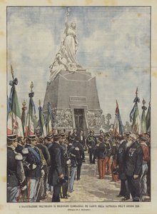 Inaugurace Ossario Di Melegnano (Lombardie) za padlé v bitvě 8. června 1859