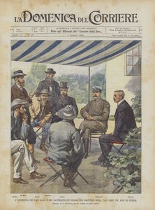Rozhovor búrských náčelníků a britských představitelů o míru po třech letech války od Achille Beltrame