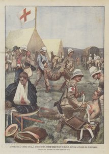 Práce Červeného kříže v Modder-River, hranicích Oranžského státu, po bitvě 28. listopadu od Achille Beltrame