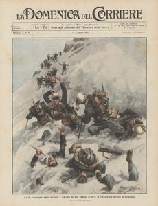 41. společnost Alpini zasáhla a zavalila lavina sněhu ve Val dAosta během exkurze