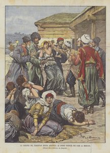 Hladomor v Turkestánu (asijské Rusko), ženy prodané z hladu na trhu od Achille Beltrame