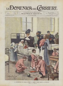 Distribuce vánočních dárků chudým dětem v nemocnici od Achille Beltrame