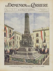 Slavnostní otevření národního památníku rodiny Cairoli v Pavii, dne 14