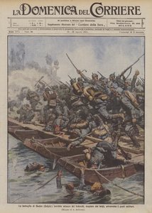 Bitva u Haelenu (Belgie), strašný útok Němců, odražený Belgičany, přes vojenské mosty