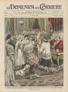 Slavnostní křtiny princezny Jeanne, poslední panovnické dcery, které se konaly 11. ? od Achille Beltrame